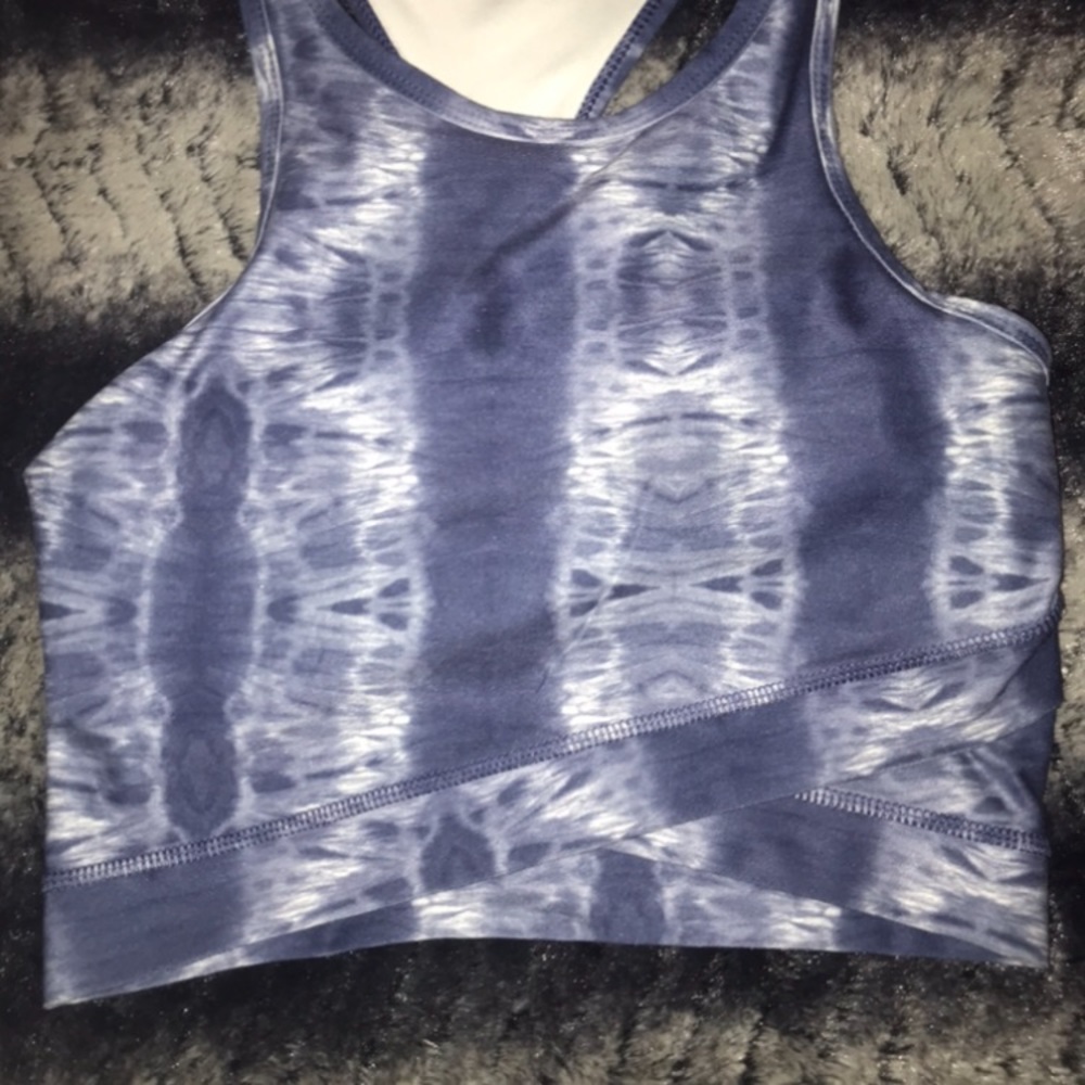 Blue crop top- active wear
